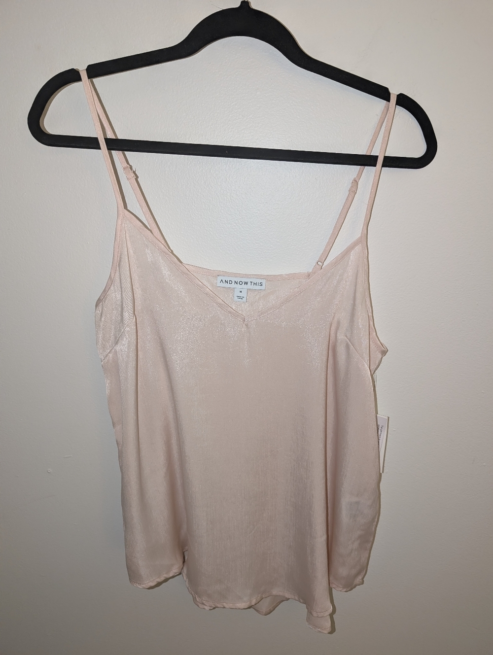 And Now This "Core Cami" Satin Camisole | Size M | Light Pink | NWT